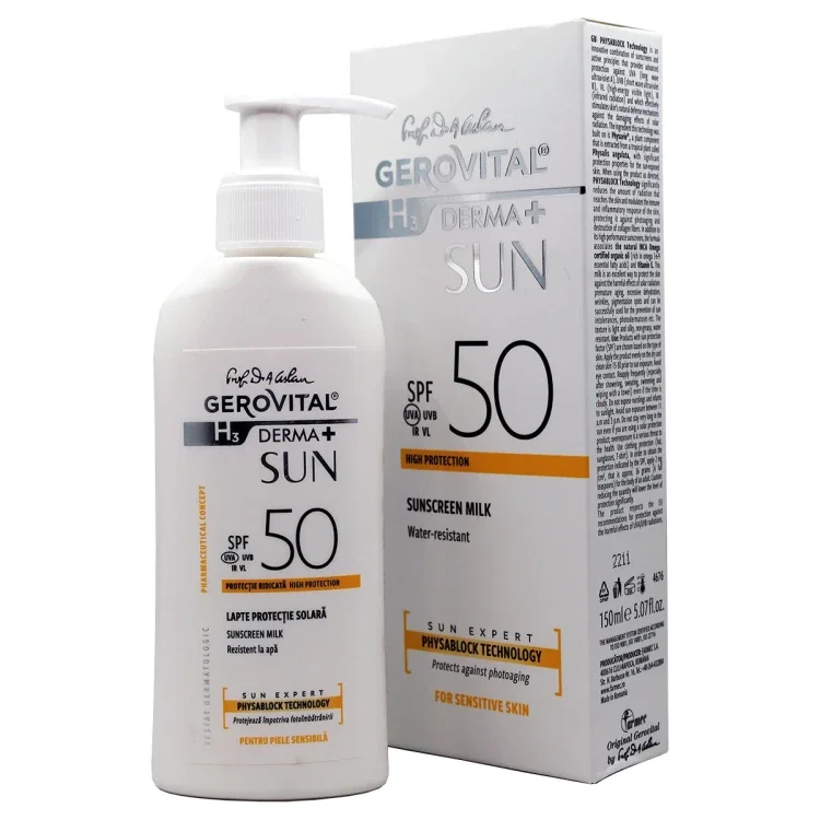 GEROVITAL H3 SUN SUNSCREEN MILK SPF50 150ML