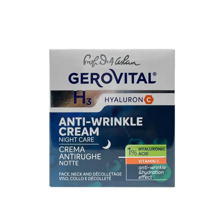 GEROVITAL ANTI WRINKLE HYALURONIC Acid Night Cream 50 ML